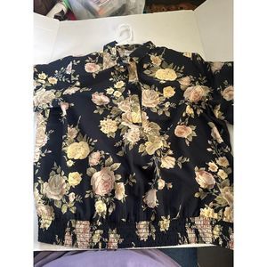 Women’s Alfred Dunner Floral Polyester S/S Gathered Elastic Waist Top Size 22W